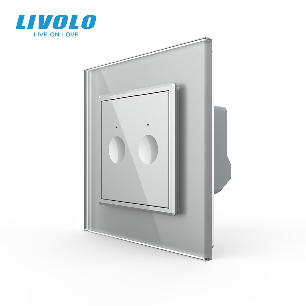 Сенсорний вимикач Sense 2 сенсора Livolo сірий (722000215)