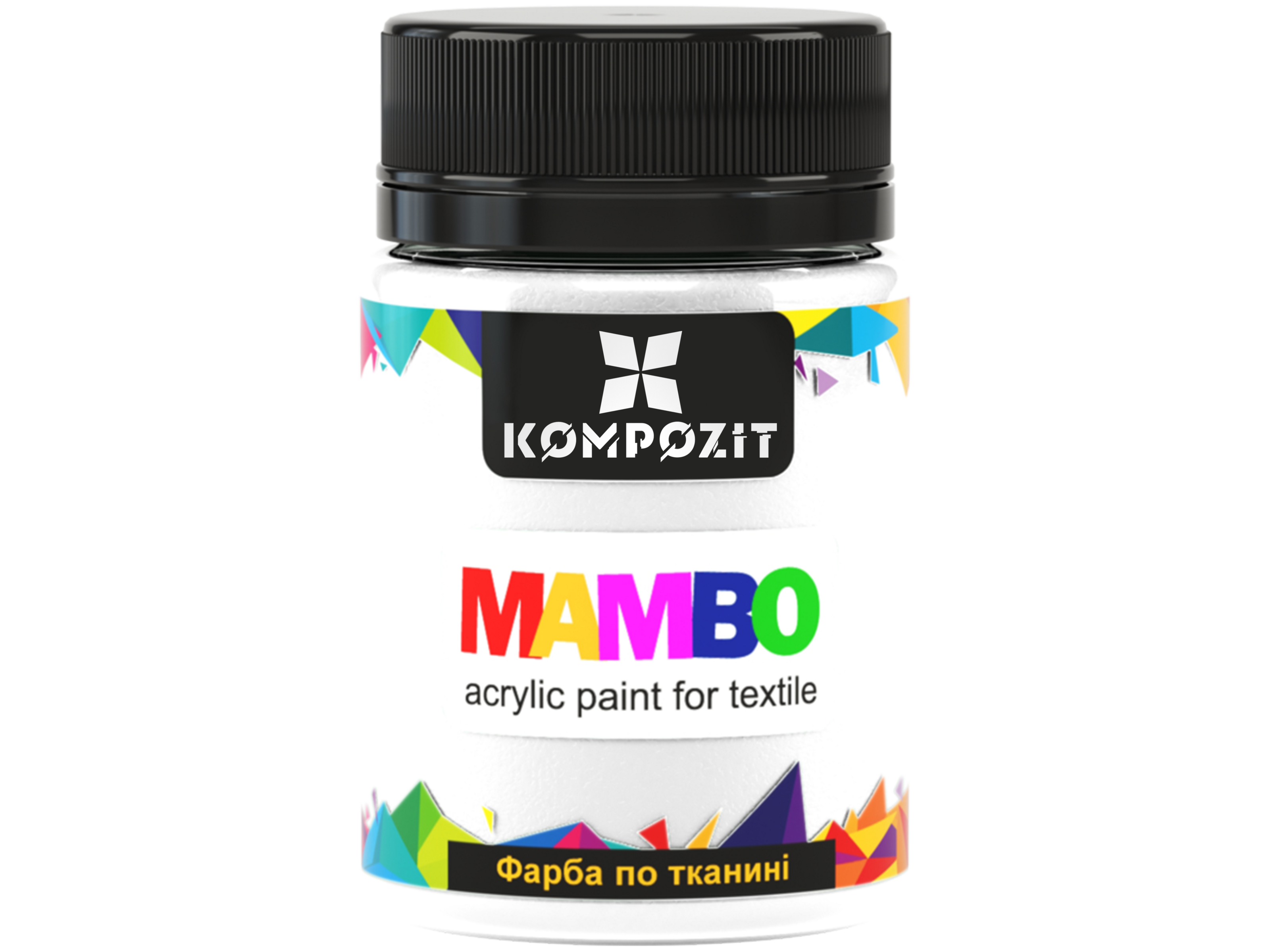 Фарба по тканині MAMBO ART Kompozit, 50 мл, 1 білий