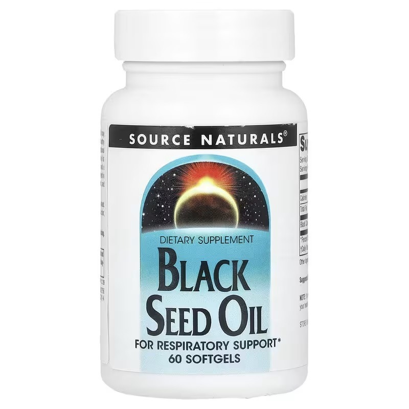 Олія чорного кмину, Black Seed Oil, Source Naturals, 60 гелевих капсул