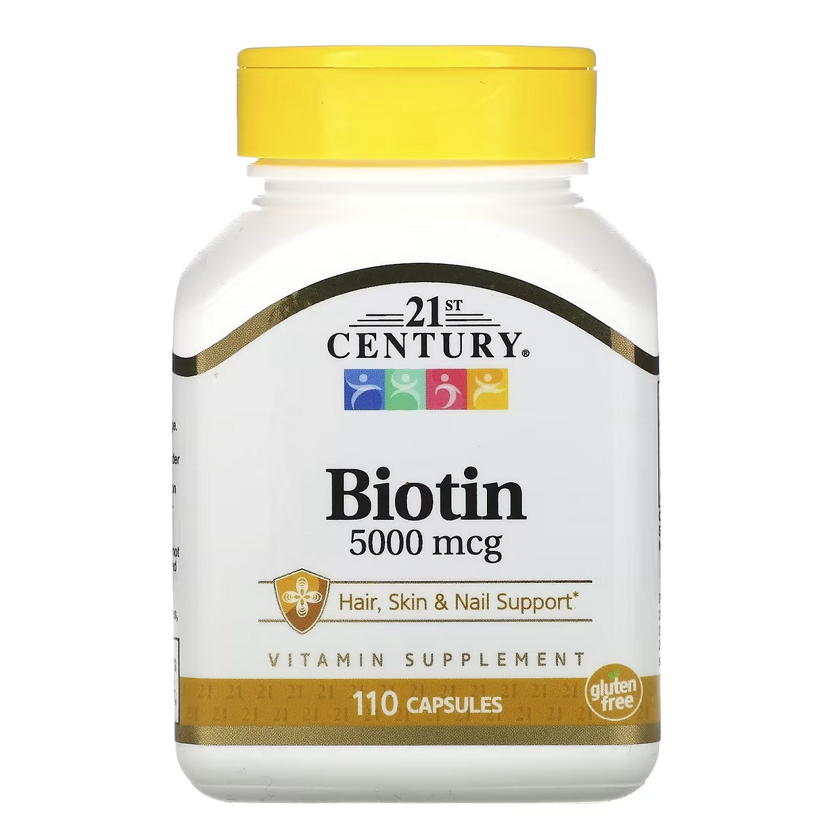 Біотин, 5000 мкг, Biotin, 21st Century, 110 капсул