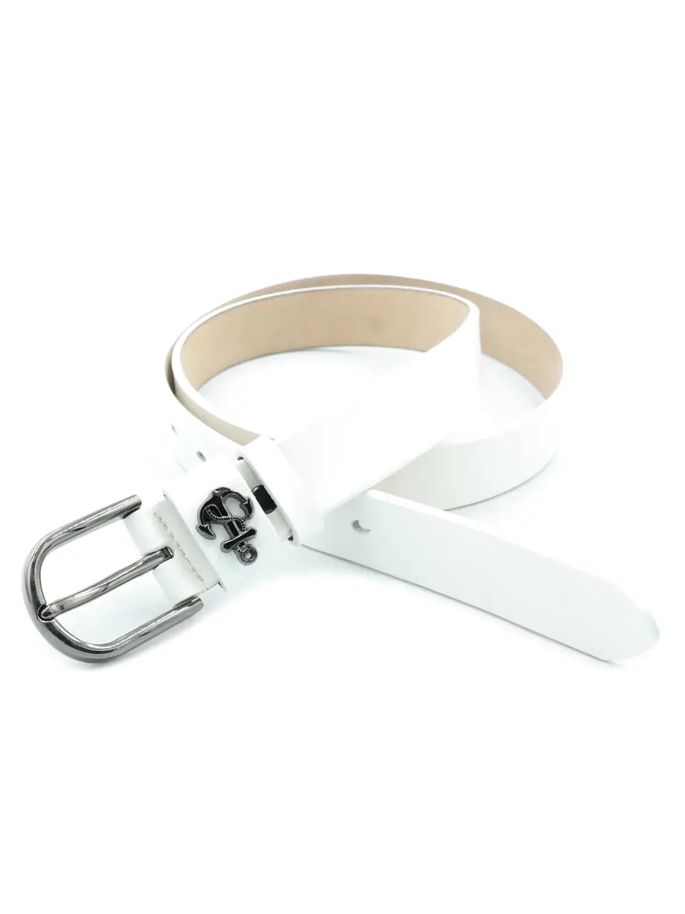 Жіночий шкіряний ремінь 2,8 х 100-115 см Weatro Білий kit-3cm-kozh-0024