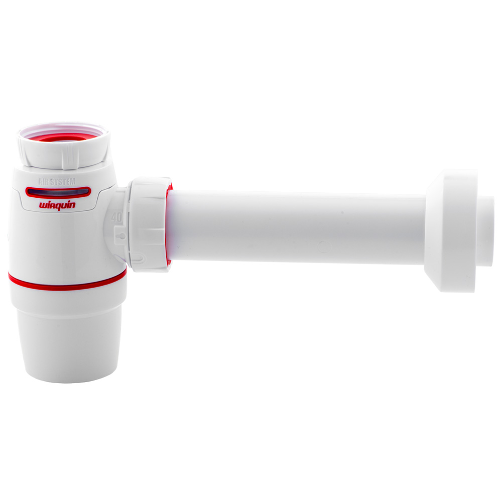 Сифон для раковины Neo Air 1¼"×Ø40мм с отводом WIRQUIN (9541356)
