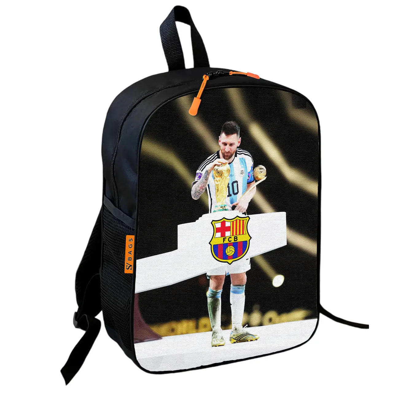 Рюкзак шкільний дитячий 36х27см Мессі футбольний м'яч для хлопчика (00876)