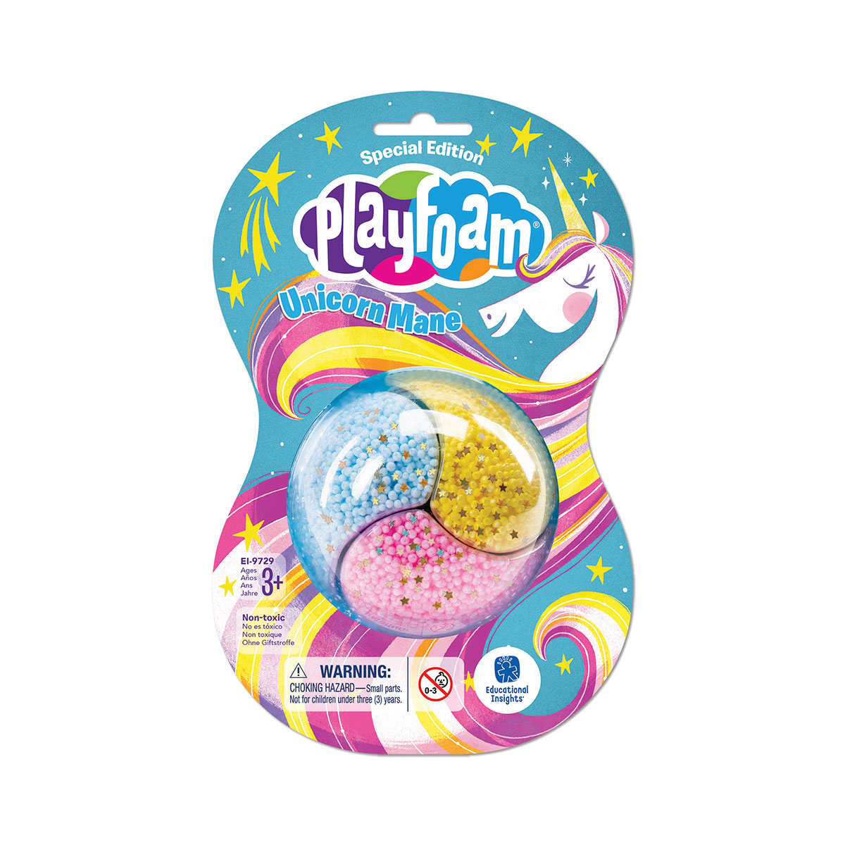 Набір кулькового пластиліну EDUCATIONAL INSIGHTS серії Playfoam® - ГРИВА ЄДИНОРОГА ( в дисп.)