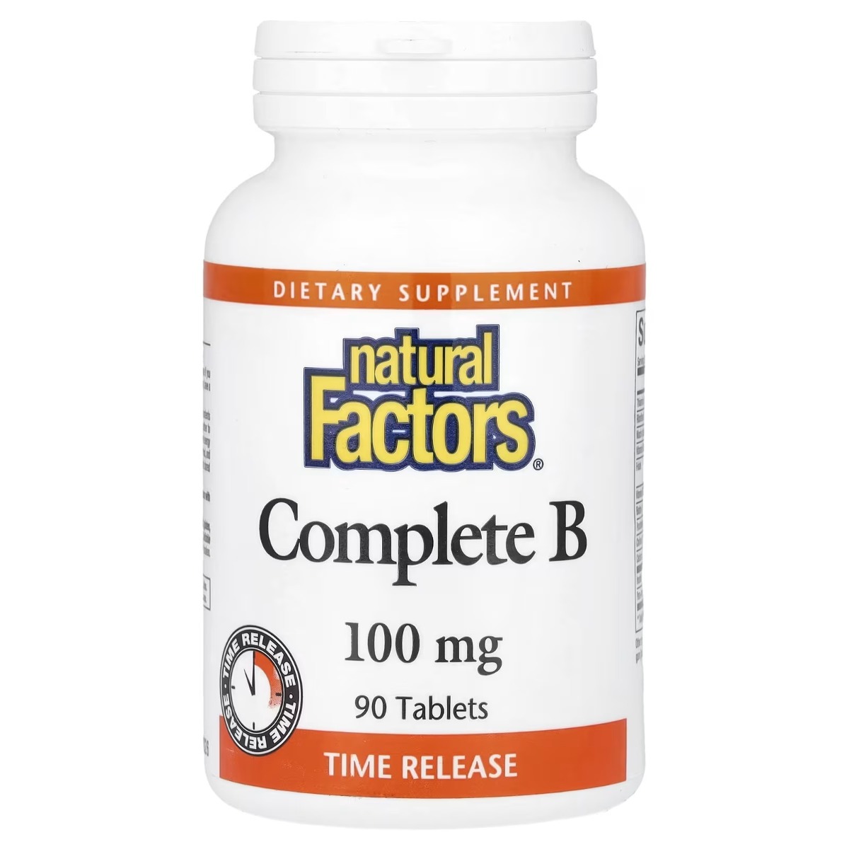 Комплекс вітамінів групи B, 100 мг, Complete B, Natural Factors, 90 таблеток