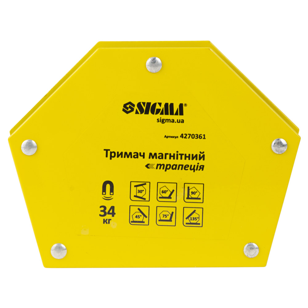 Магнит для сварки трапеция 34кг 105×65×65×45мм (30,45,60,75,90,135°) SIGMA (4270361)
