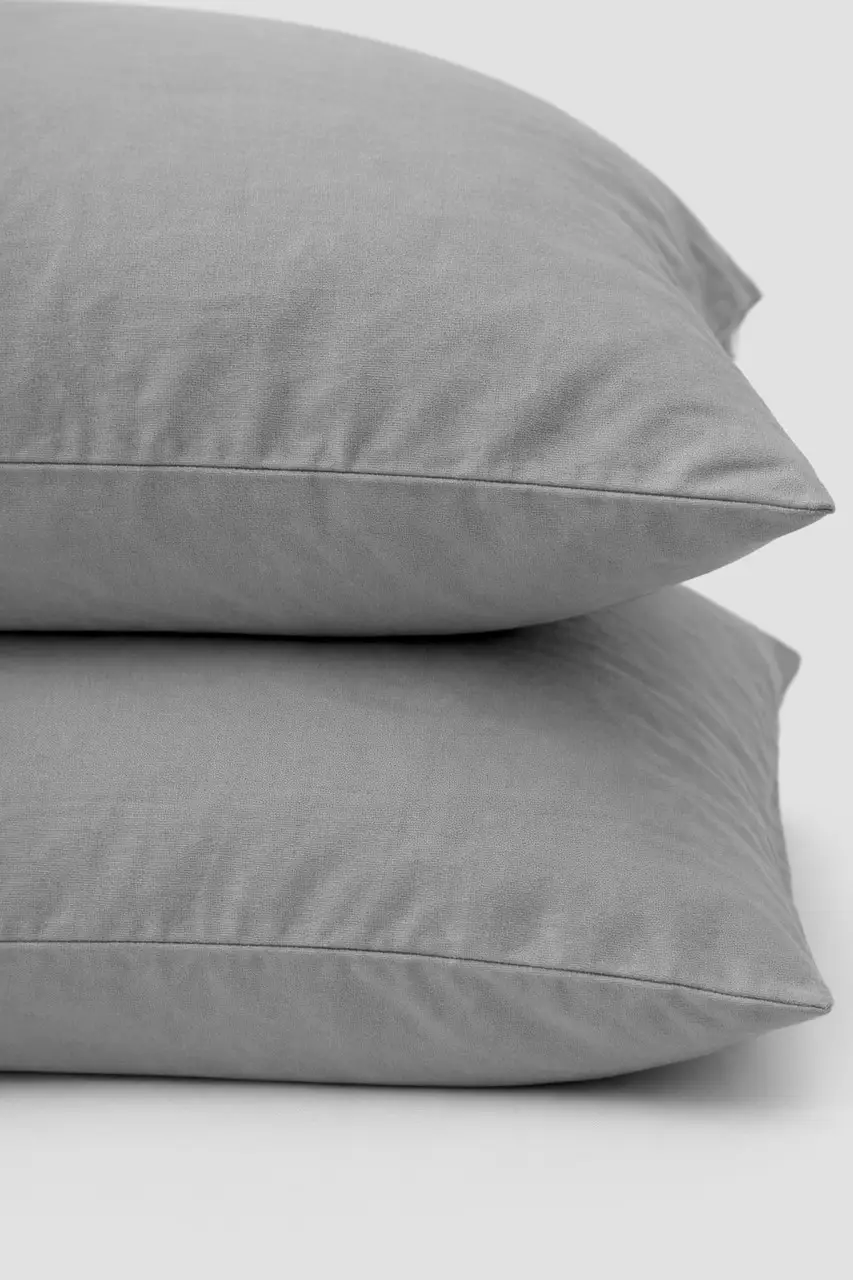 Наволочка Ecotton 50х70 см фланель із бавовни Grey сірий