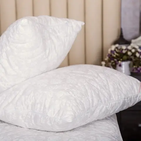 Подушка Ecotton 50х70 см антиалергенна натуральний чохол бежевий 20-0256 Ivory