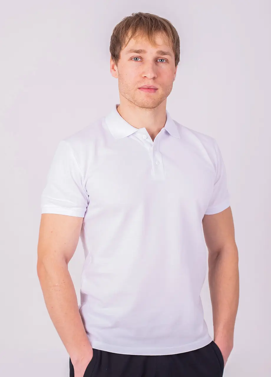 Біла футболка поло дитяча STANDART