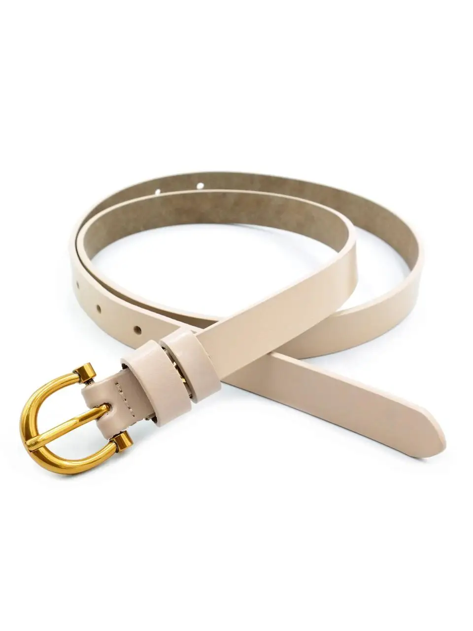 Жіночий шкіряний ремінь 1,8 х 110 см Weatro Бежевий zhin-kit-18k-0067