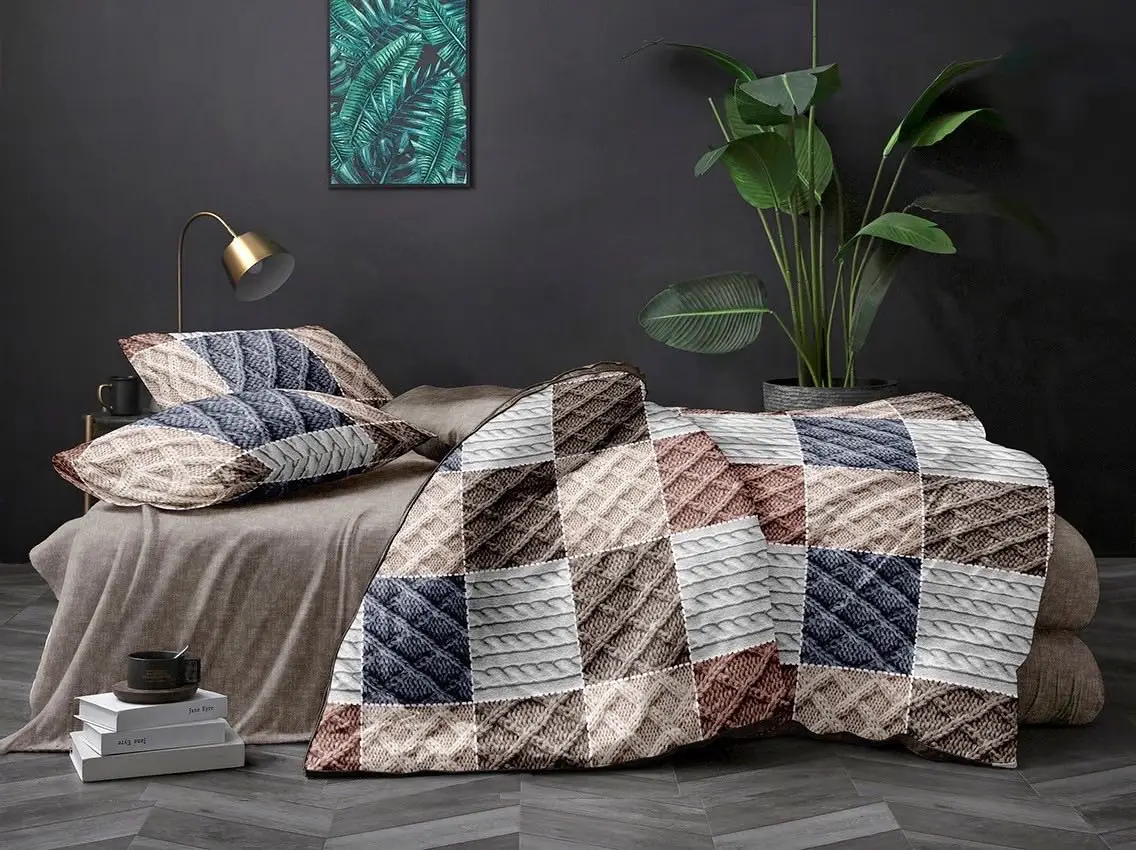 Комплект постільної білизни Ecotton двоспальний Сімейний 150х215 см кремовий (23901)