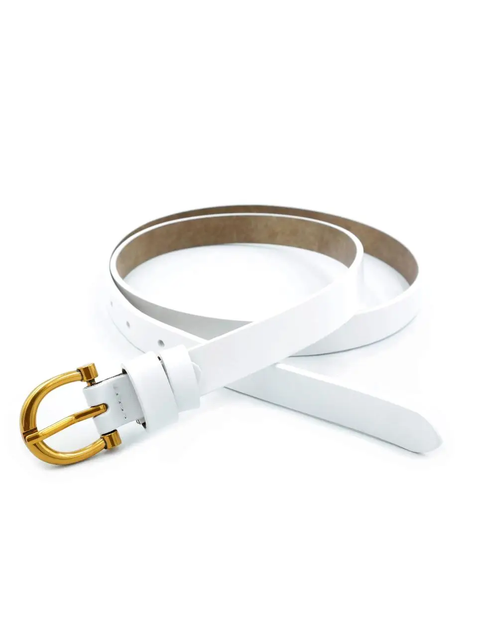Жіночий шкіряний ремінь 1,8 х 110 см Weatro Білий zhin-kit-18k-0068