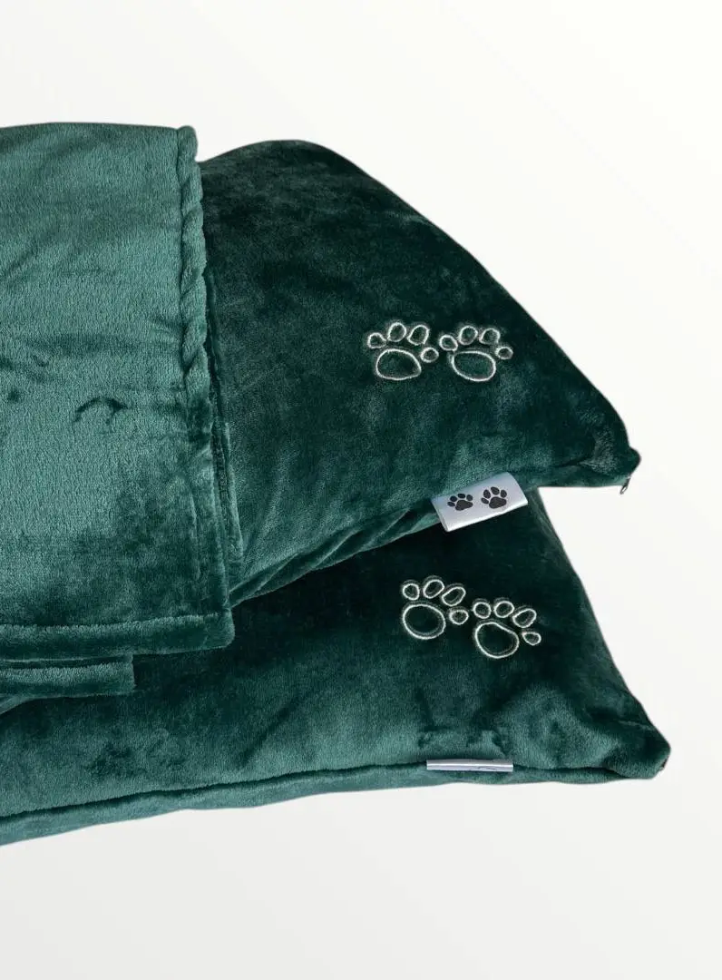 Комплект Ecotton For Pets дорожня подушка для домашніх тварин Atlantic зелений