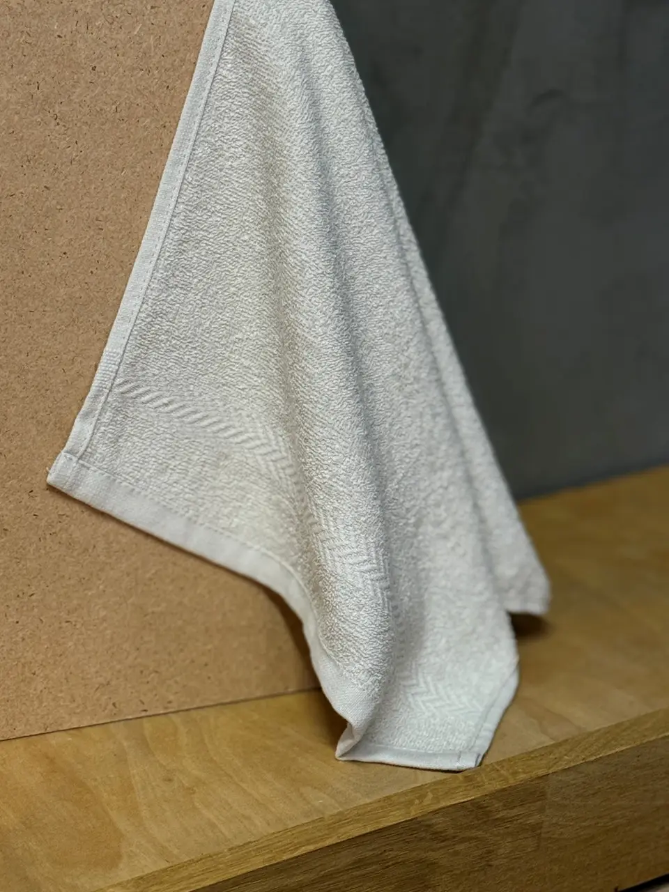 Комплект рушників Ecotton 30х50 см махрові 6 шт. серветки для рук 380 г/м² молочний