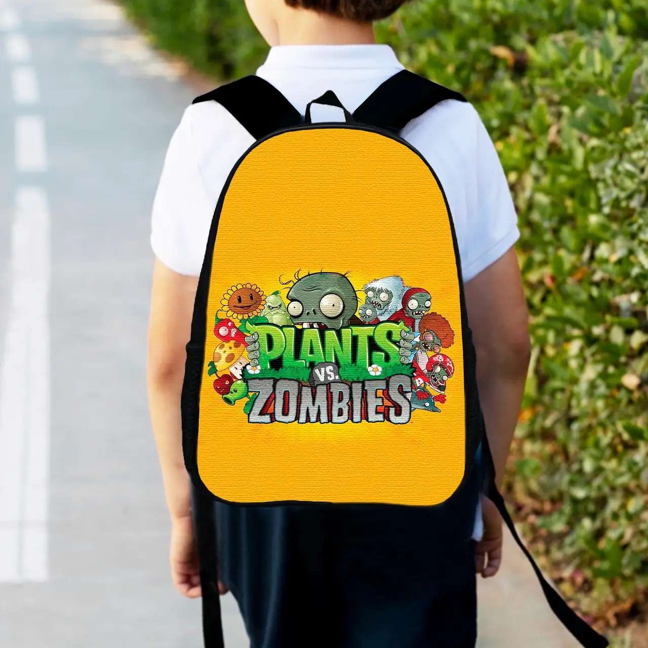 Рюкзак дитячий Рослини проти зомбі "Plants vs. Zombies" 34х27см, міський ранець для хлопчика з принтом (00424)