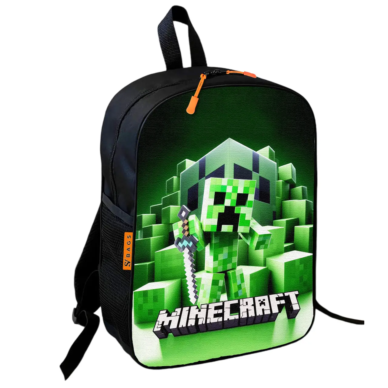 Рюкзак шкільний дитячий 36х27см Майнкрафт Кріпер «Minecraft» з принтом для хлопчика (00615)