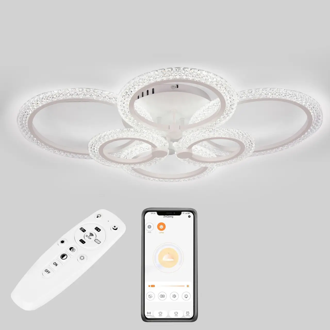 Стельова LED люстра, світлодіодний світильник Sunlight 5805/2+2+2