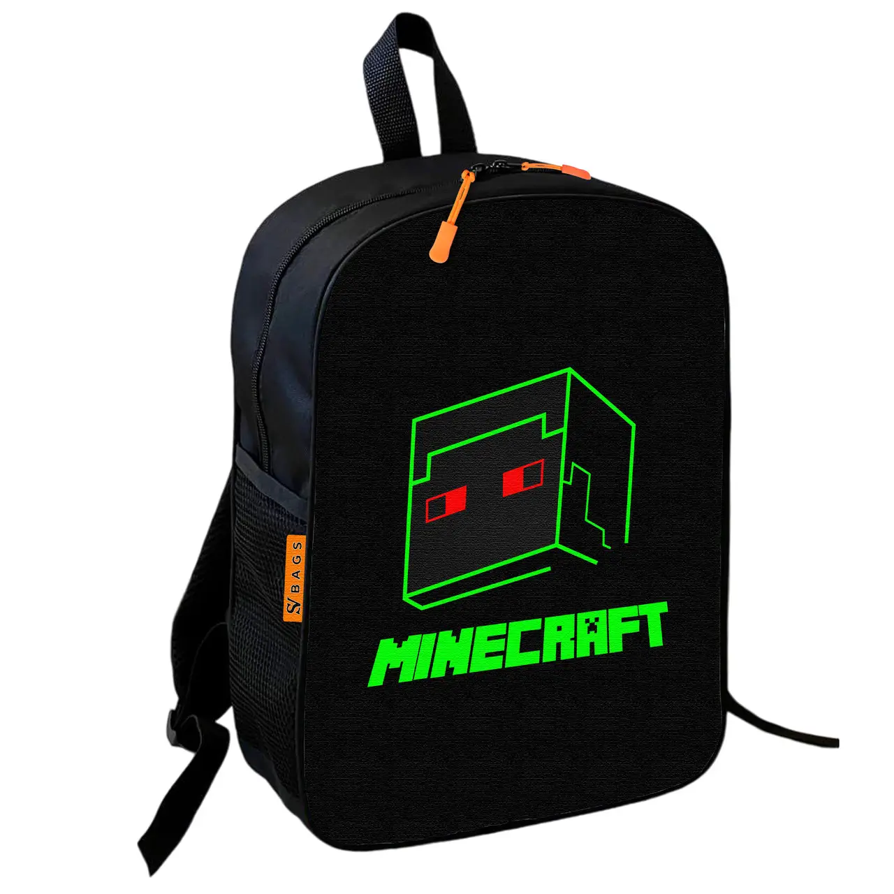 Рюкзак шкільний дитячий 36х27см Майнкрафт Кріпер «Minecraft» з принтом для хлопчика (00590)