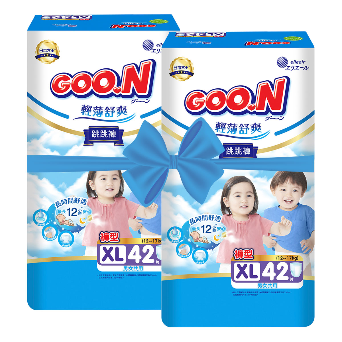 Трусики-підгузки GOO.N Slim & Comfortable для дітей 12-17 кг (розмір 5(XL), унісекс, 84 шт)