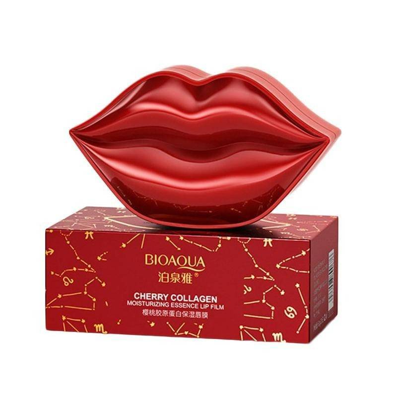 Патчи для губ Bioaqua Cherry Collagen Moisturizing Essence Lip Film 60 гр 20 штук