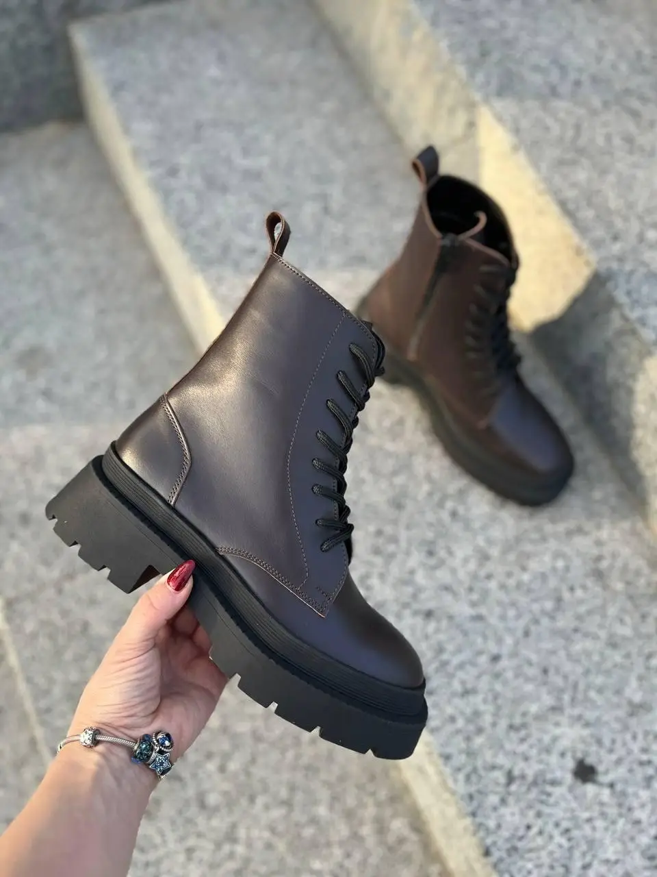 Черевики жіночі Notta bene B-0124 коричневі (зима, шкіра натуральна) (5713) 38