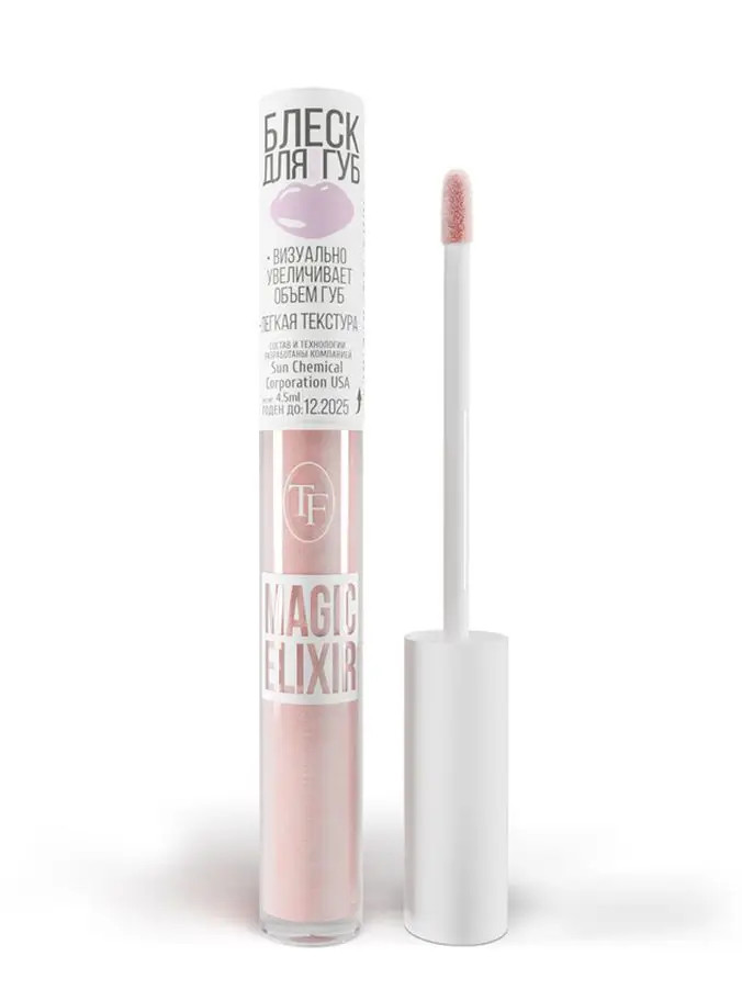Блеск для губ TF Cosmetics Magic Elixir TL21 №03 (Прозрачный розовый) Сияющий эффект