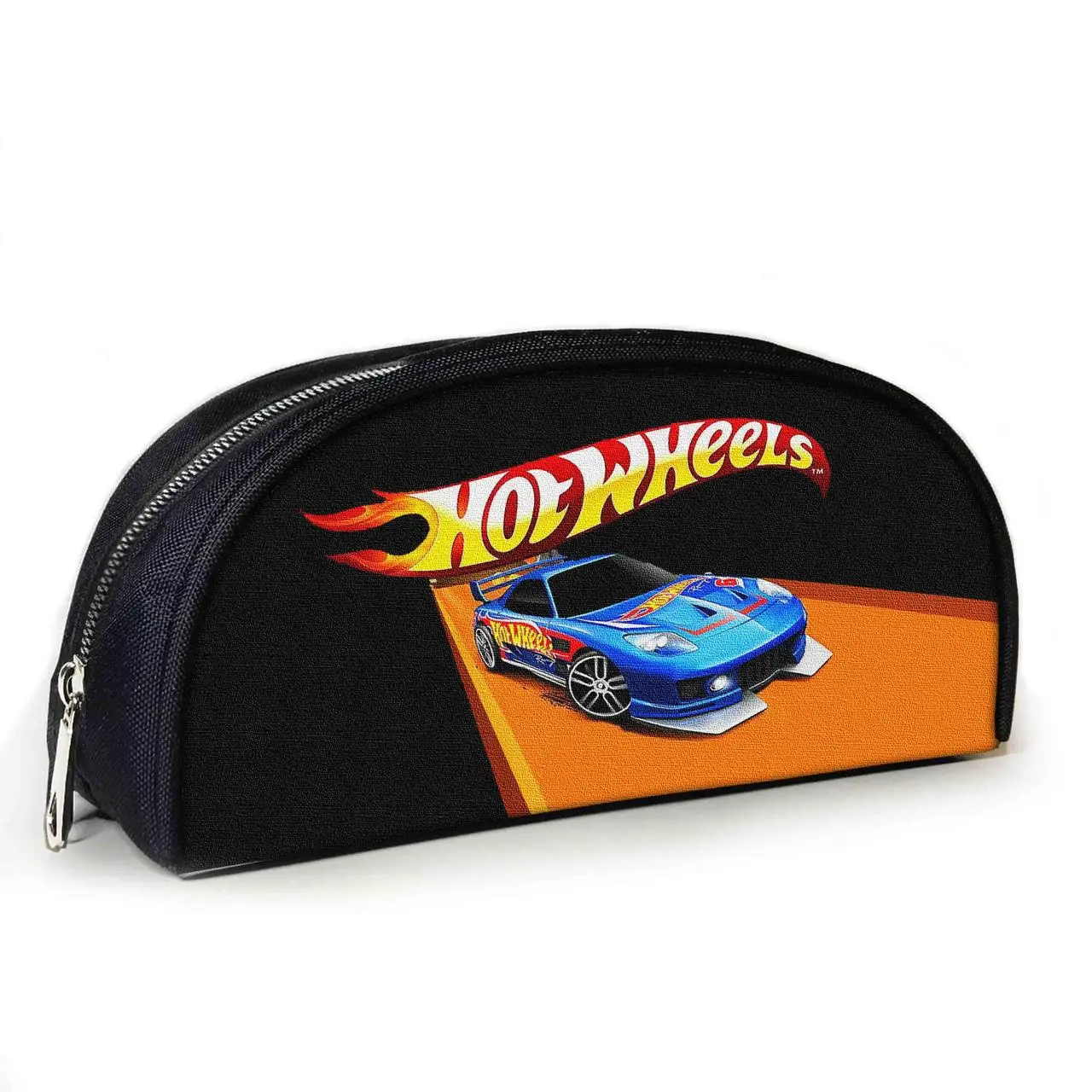 Пенал шкільний з принтом Hot Wheels 23х10х8 см дитячий для хлопчика (3960)