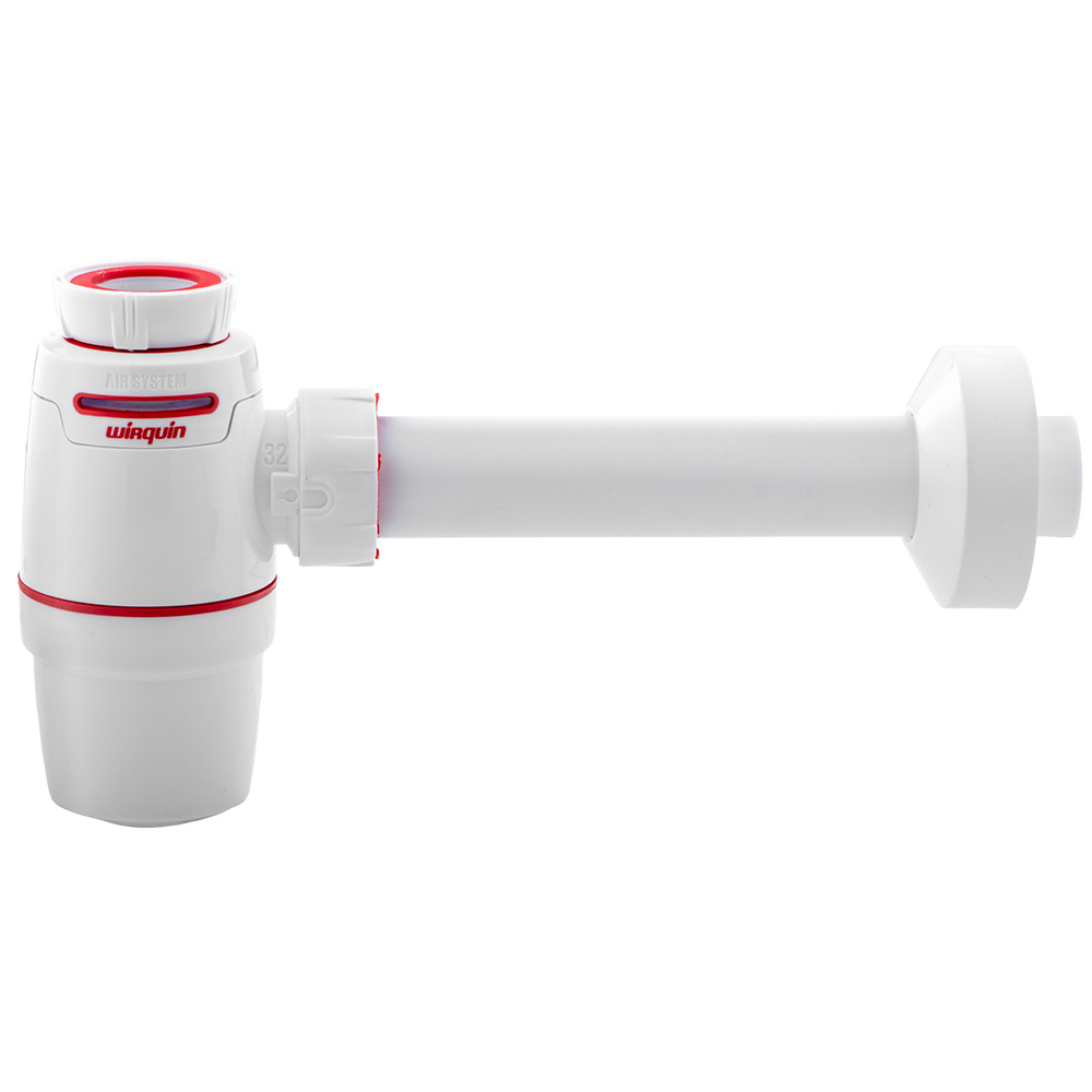 Сифон для раковины Neo Air 1¼"×Ø32мм с отводом WIRQUIN (9541326)