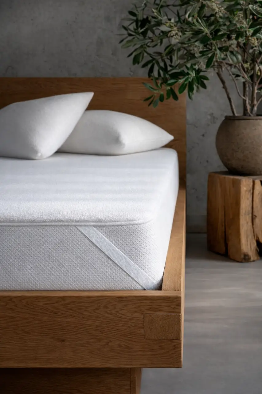 Наматрасник Aqua stop Ecotton 90х200 см Premium Comfort водонепроникний з резинкою по кутах