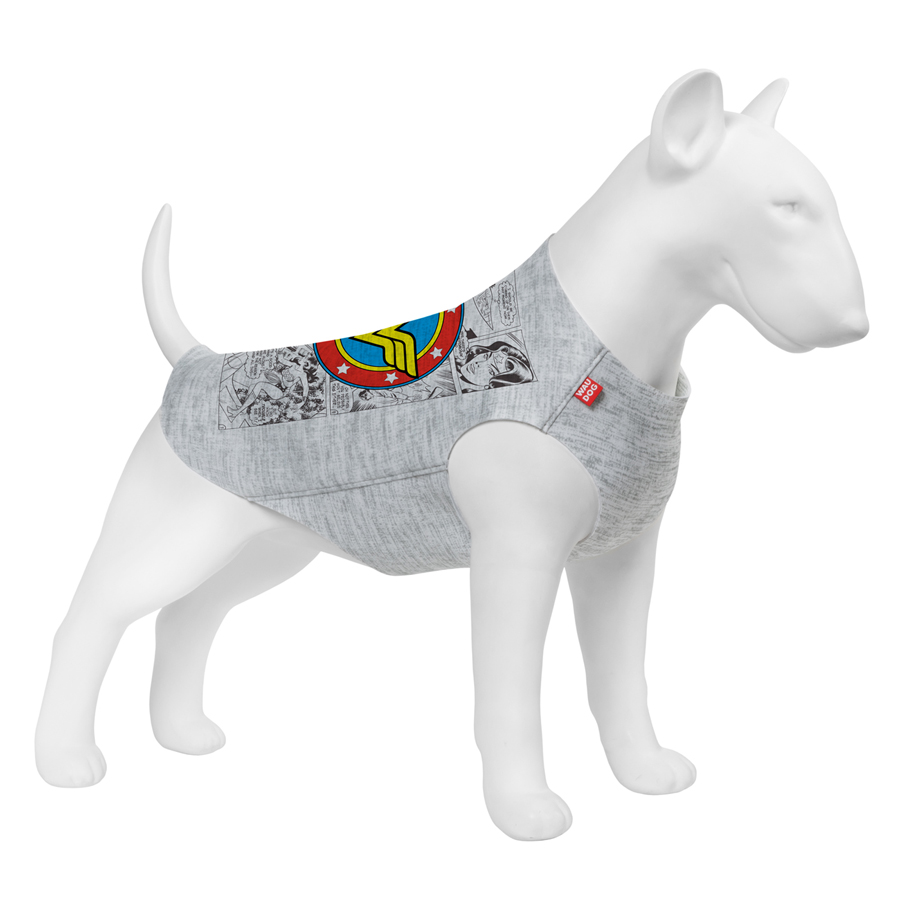 Майка для собак WAUDOG Clothes малюнок "Чудо-жінка комікс", XS30, B 40-46 см, С 23-28 см