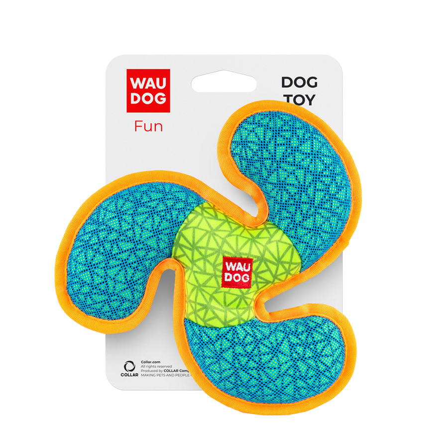 Іграшка для собак WAUDOG Fun, "Пропелер", Ш 21см, Д 21 см блакитний