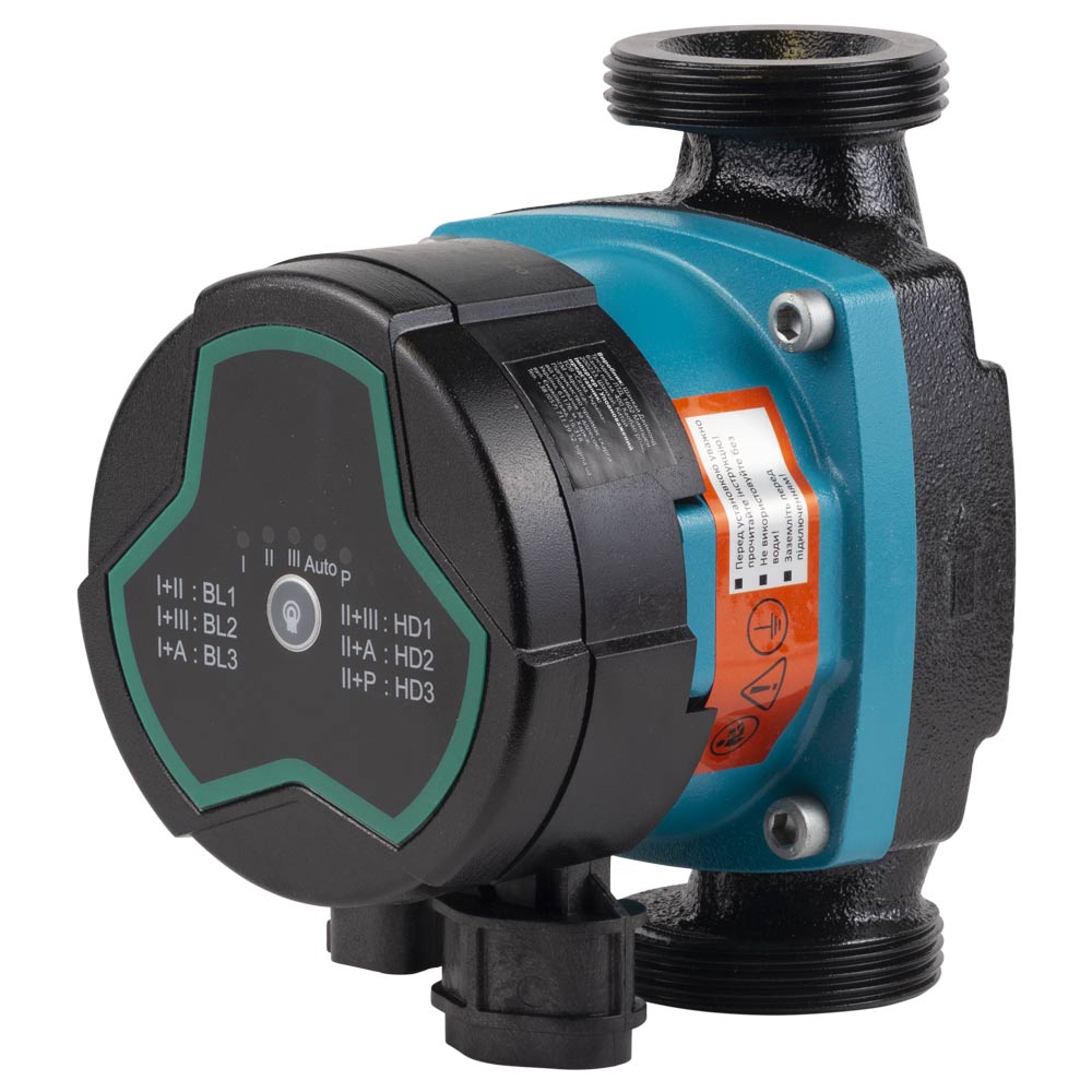 Насос циркуляционный энергосберегающий 5-39Вт Hmax 6м Qmax 53л/мин Ø1½" 130мм + гайки Ø1" AQUATICA GPA25-6/130 III (774052)