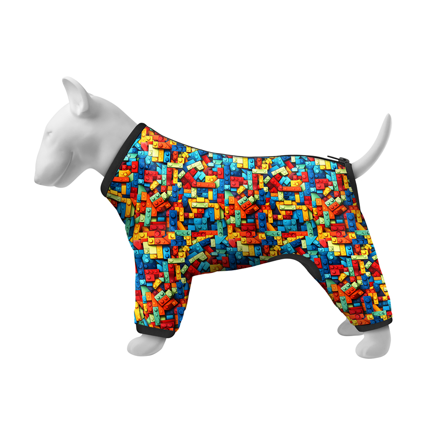 Вітровка для собак WAUDOG Clothes, малюнок "Блоки", S30, В 57-59 см, С 44-46 см