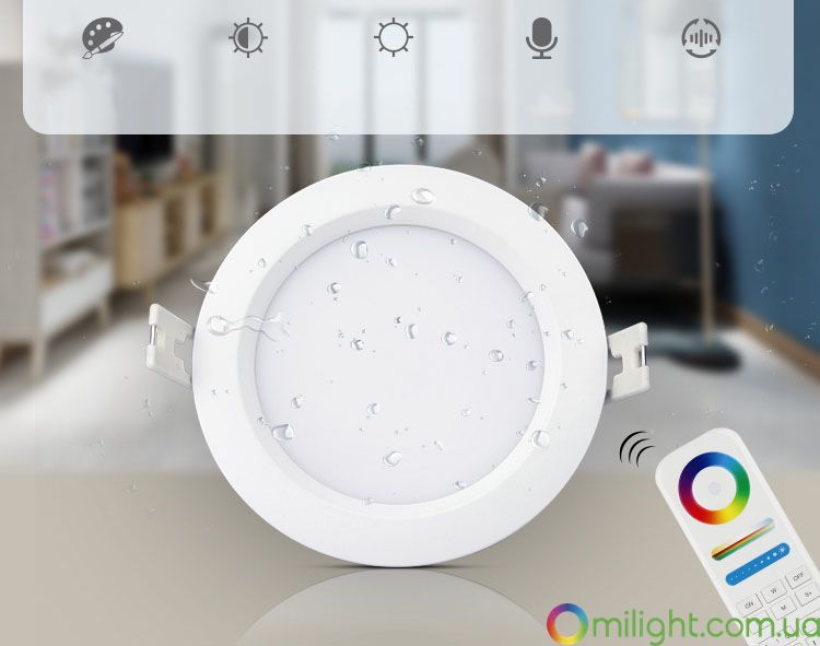 Водонепроникний smart світильник даунлайт RGB + CCT, WIFI, 6W