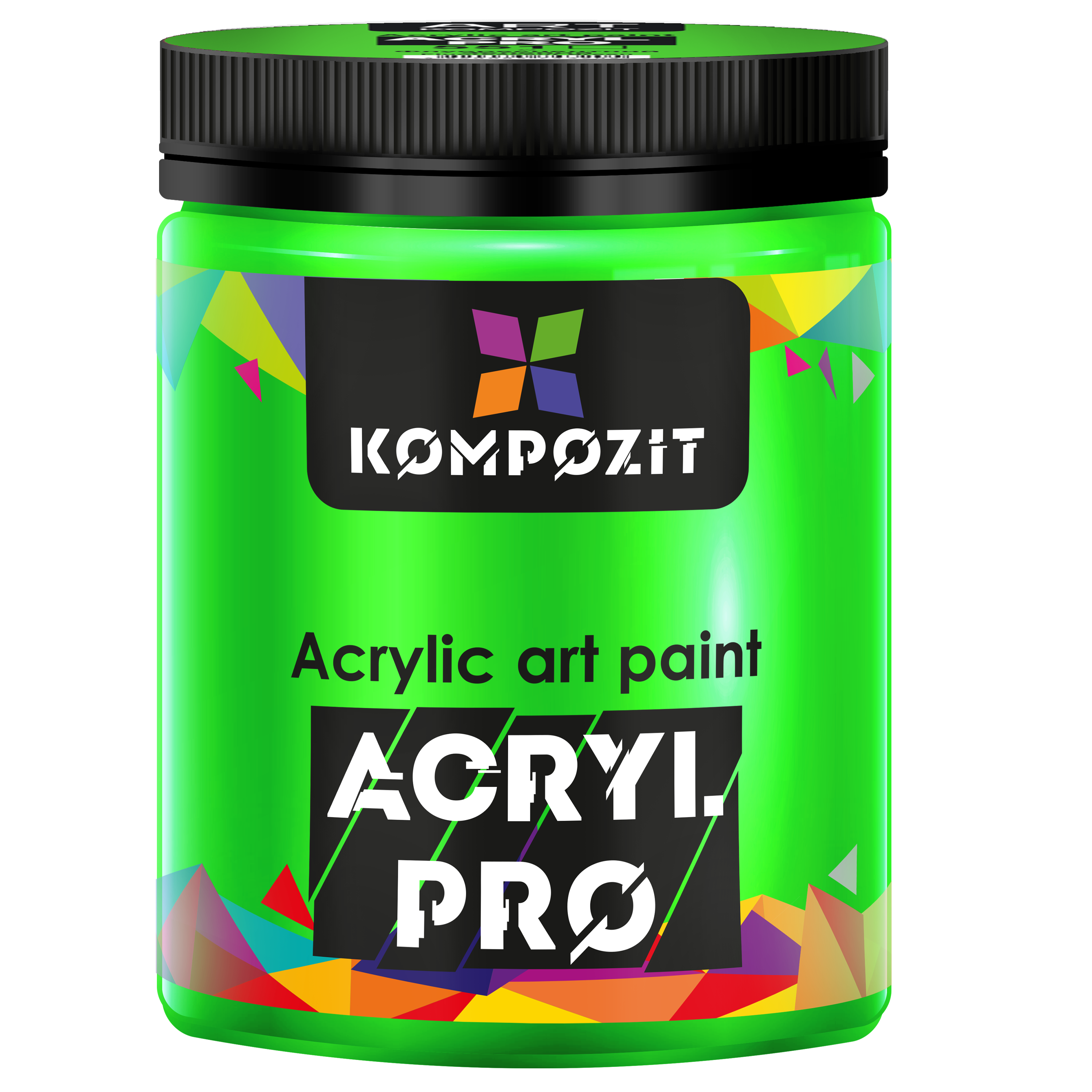 Фарба художня Серія "Флуоресцентна" Acryl PRO ART Kompozit 430 мл, 551 флуоресцентний зелений