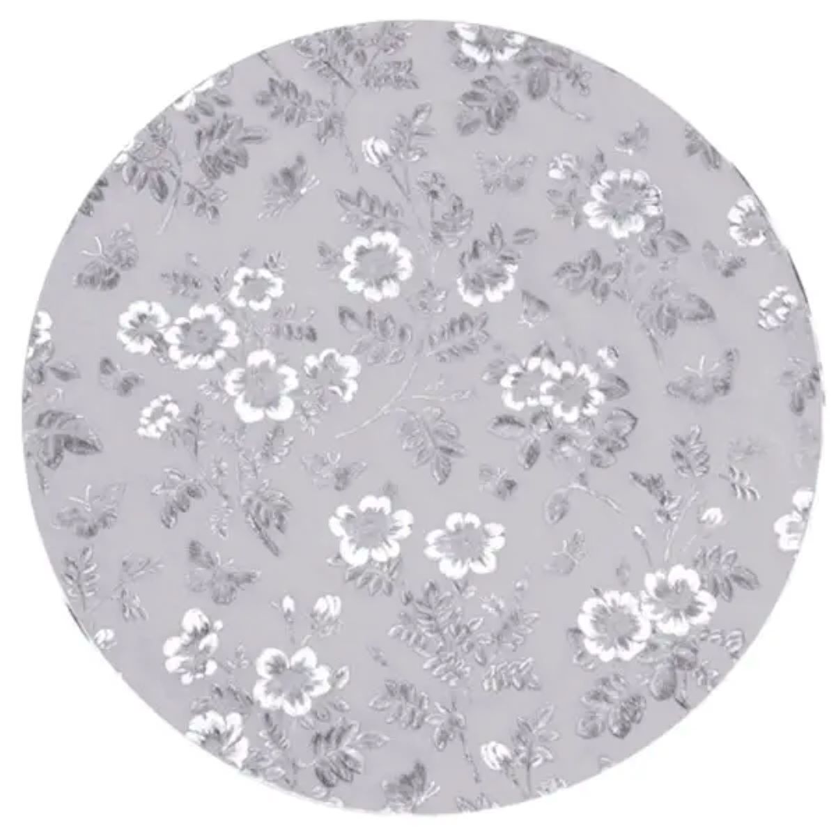 Килимок для сервірування столу Flowers 38 см, срібло HP-36327-12G