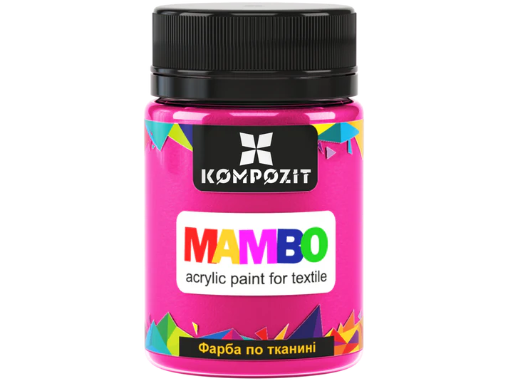 Фарба по тканині Серія (Флуоресцентна) МАМВО ART Kompozit, 50 мл, 84 флуоресцентний рожевий
