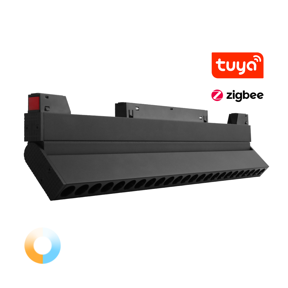 Магнітний трековий світильник поворотний grille TUNABLE WHITE (CCT) 20W Zigbee3.0+RF2.4G