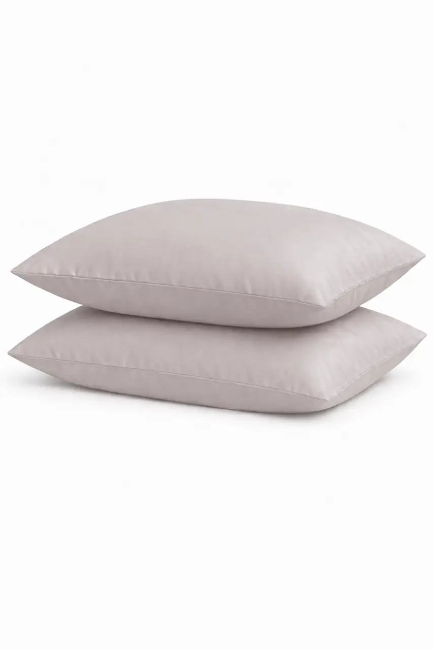 Комплект наволочок Ecotton 70х70 см із сатину 2 шт (арт. 15-4503 Chateau Grey) кремовий